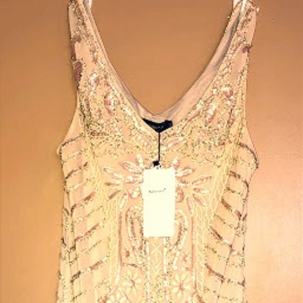 Babeyond Women's Flapper Dresses 1920s w/Beads - M